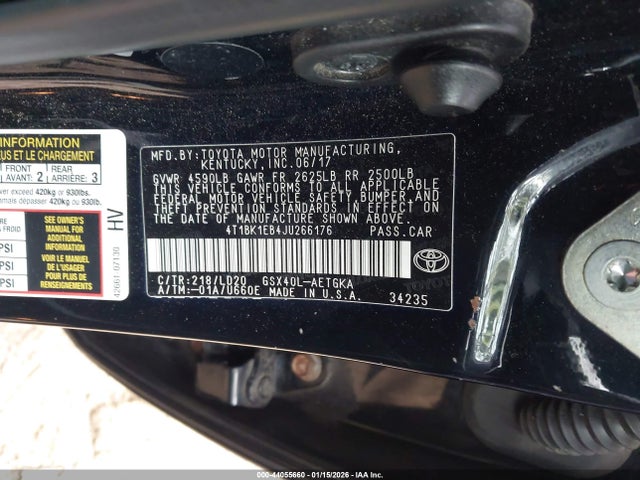 2018 TOYOTA AVALON 4T1BK1EB4JU266176 Photo 8