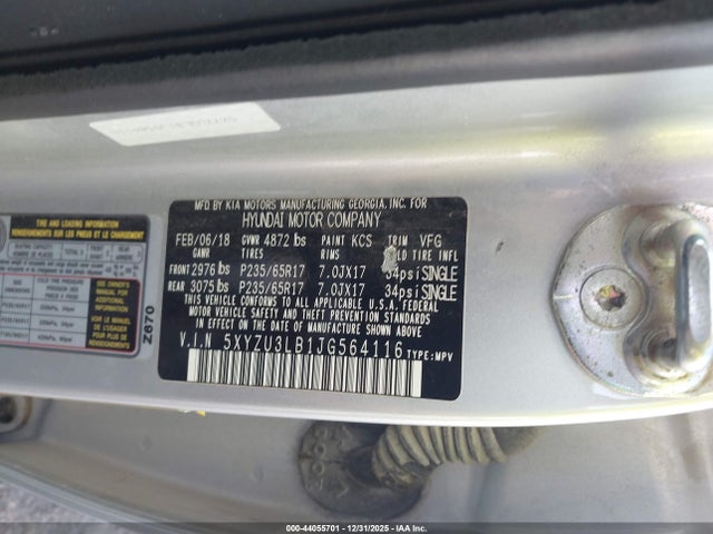 5XYZU3LB1JG564116 Hyundai Santa Fe Sport 2.4l