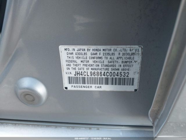 2004 ACURA TSX JH4CL96864C004532 Photo 8