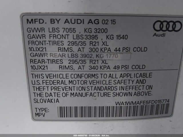 2015 AUDI Q7 WA1WMAFE5FD015774 Photo 8