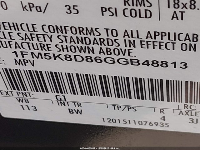 2016 FORD EXPLORER 1FM5K8D86GGB48813 Photo 8