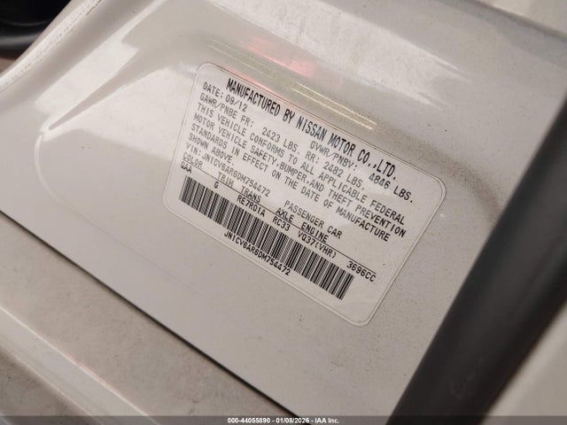 Aukcja sprzedaży 2013 Infiniti G37x, vin: JN1CV6AR6DM754472, numer aukcji: 44055890