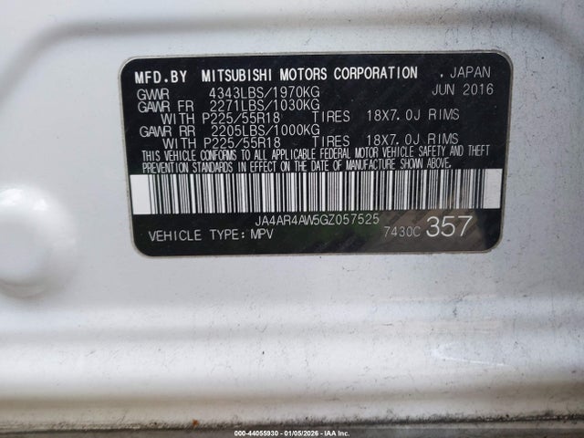 2016 MITSUBISHI OUTLANDER SPORT JA4AR4AW5GZ057525 Photo 8