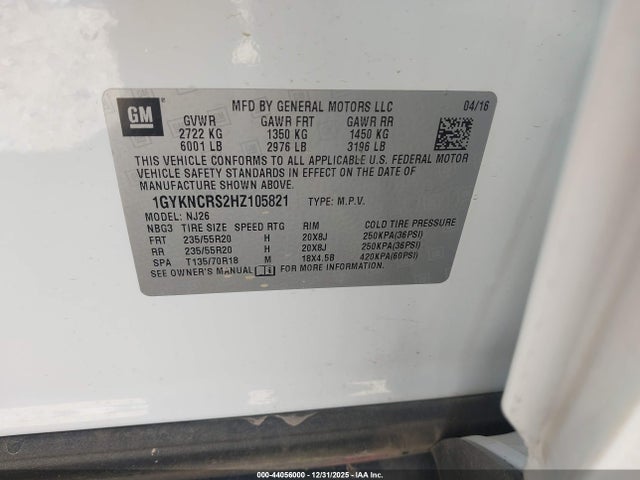 2017 CADILLAC XT5 1GYKNCRS2HZ105821 Photo 8