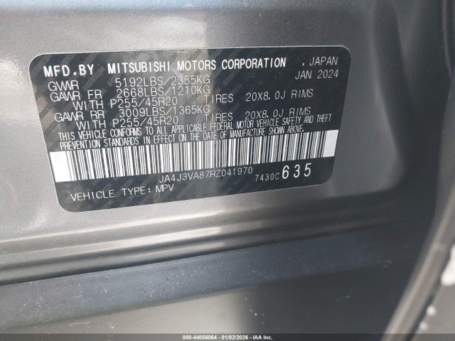 2024 MITSUBISHI OUTLANDER JA4J3VA87RZ041970 Photo 8