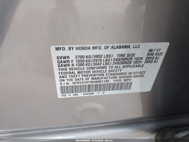 2017 ACURA MDX SPORT HYBRID 5FRYD7H79HB001130 Photo 8