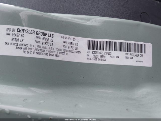 2012 FIAT 500 3C3CFFAR7CT237933 Photo 8