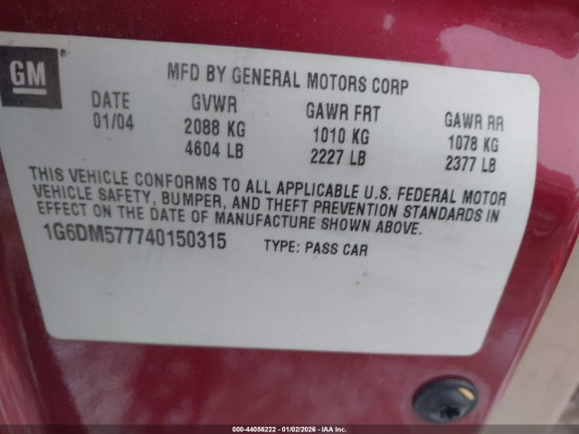 2004 CADILLAC CTS 1G6DM577740150315 Photo 8