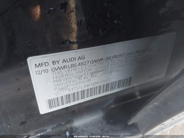 2011 AUDI A4 WAUFFAFL9BA089058 Photo 8