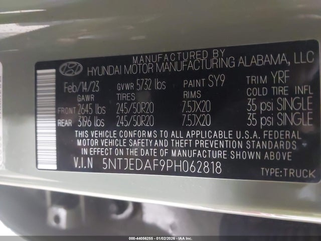 2023 HYUNDAI SANTA CRUZ 5NTJEDAF9PH062818 Photo 8