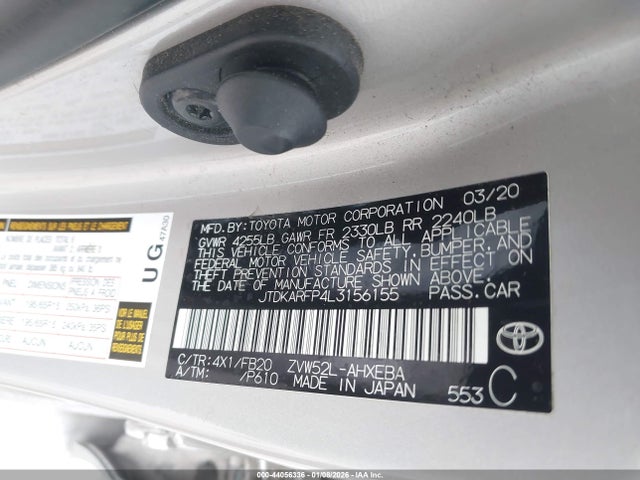 2020 TOYOTA PRIUS PRIME JTDKARFP4L3156155 Photo 8