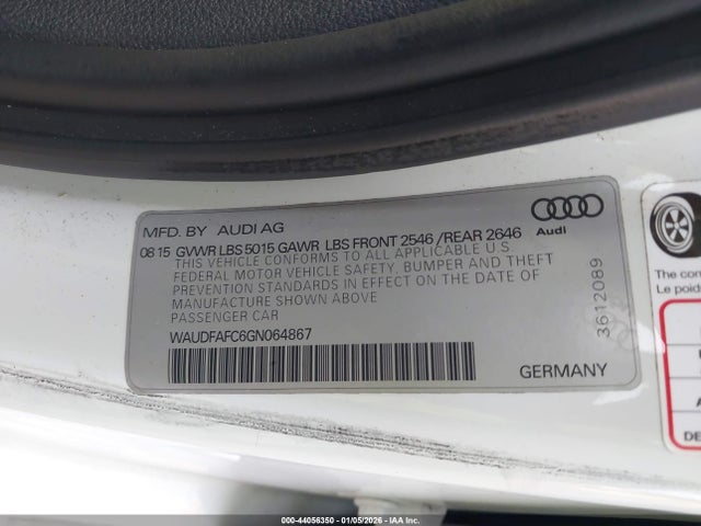 2016 AUDI A6 WAUDFAFC6GN064867 Photo 8