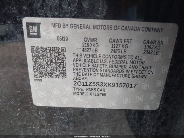 2G11Z5S3XK9157017 Chevrolet IMPALA LT