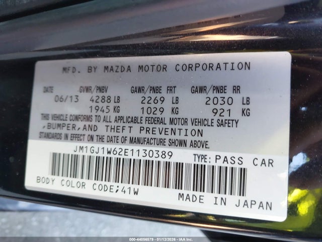 JM1GJ1W62E1130389 Mazda Mazda6 I Grand Touring