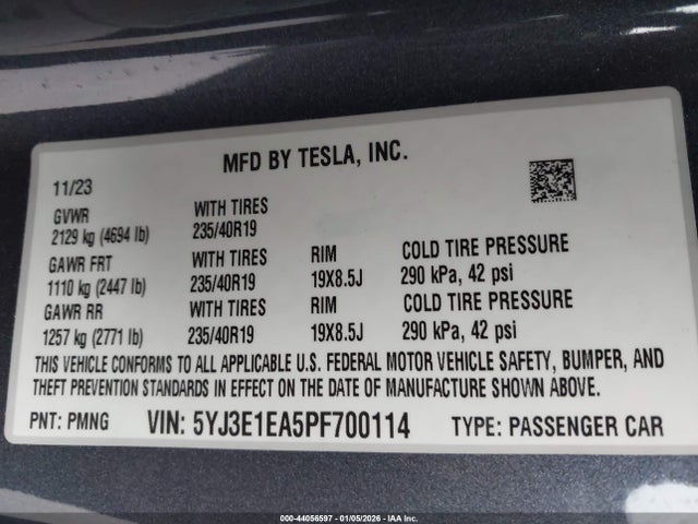 2023 TESLA MODEL 3 5YJ3E1EA5PF700114 Photo 8