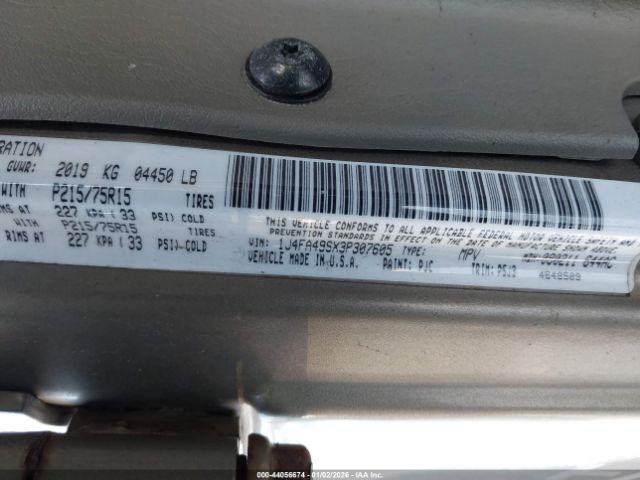 2003 JEEP WRANGLER 1J4FA49SX3P307605 Photo 8