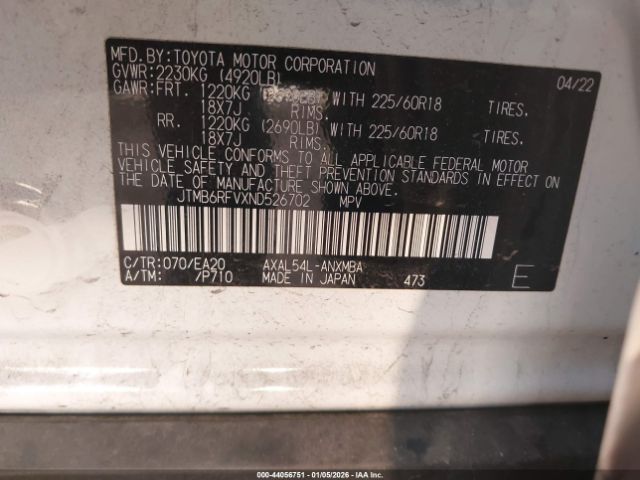2022 TOYOTA RAV4 HYBRID JTMB6RFVXND526702 Photo 8