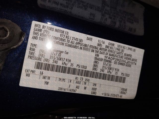 2017 FORD FOCUS 1FADP3M2XHL201074 Photo 8