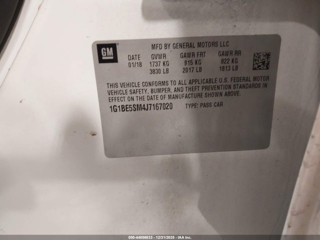1G1BE5SM4J7167020 Chevrolet Cruze Lt Auto
