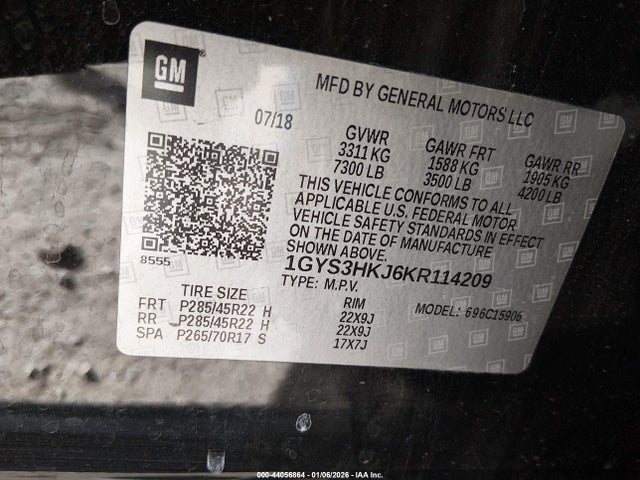 2019 CADILLAC ESCALADE ESV 1GYS3HKJ6KR114209 Photo 8