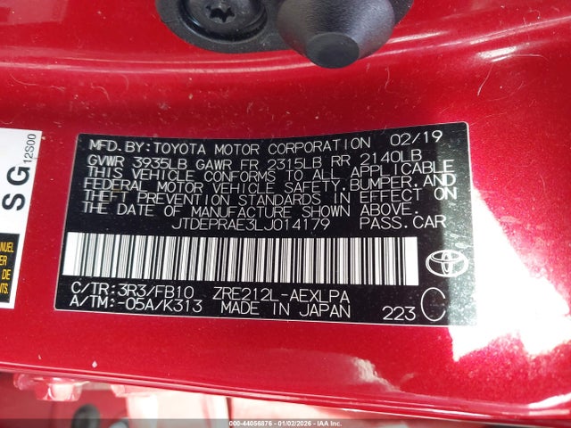 2020 TOYOTA COROLLA JTDEPRAE3LJ014179 Photo 8