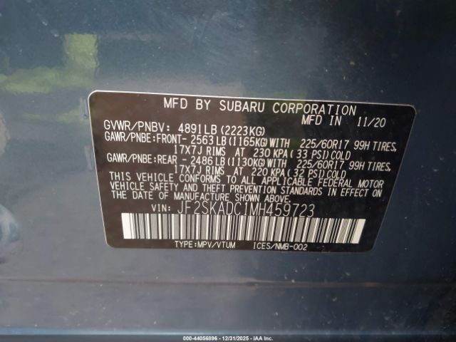 2021 SUBARU FORESTER JF2SKADC1MH459723 Photo 8