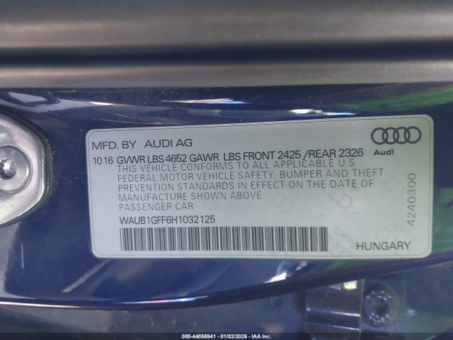 2017 AUDI S3 WAUB1GFF6H1032125 Photo 8