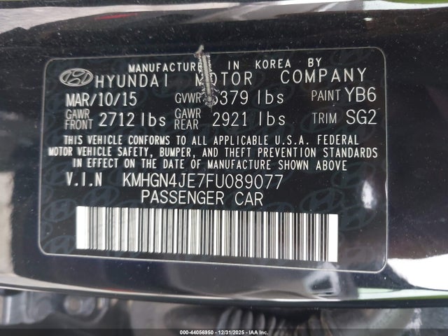2015 HYUNDAI GENESIS KMHGN4JE7FU089077 Photo 8