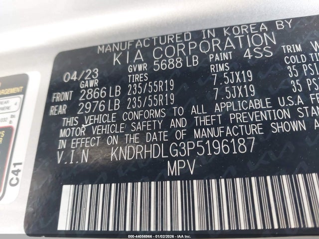 KNDRHDLG3P5196187 KIA Sorento Hybrid Ex