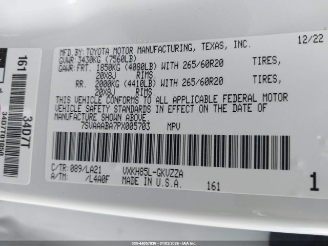 Toyota Sequoia Platinum 2023 7SVAAABA7PX005703 Image 9