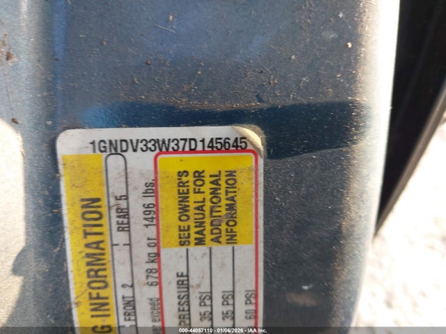 2007 CHEVROLET UPLANDER 1GNDV33W37D145645 Photo 8