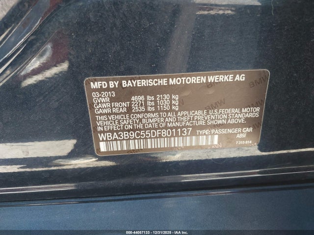 Aukcja sprzedaży 2013 Bmw 335i Xdrive, vin: WBA3B9C55DF801137, numer aukcji: 44057133