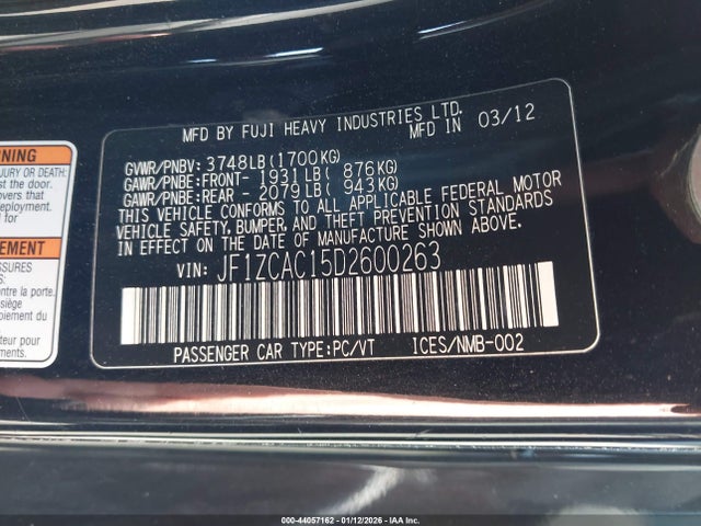 2013 SUBARU BRZ JF1ZCAC15D2600263 Photo 8