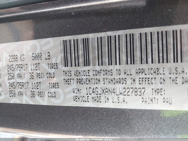 2020 JEEP WRANGLER 1C4GJXAN4LW227837 Photo 8