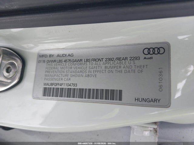 2015 AUDI A3 WAUBFGFF4F1104793 Photo 8