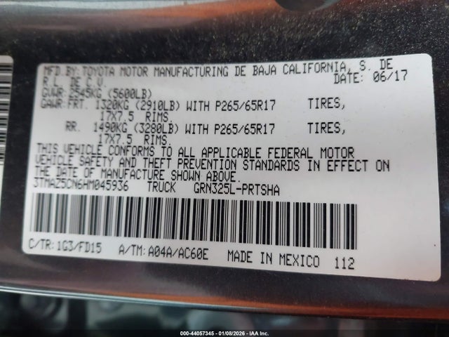 Toyota Tacoma 2017 3TMAZ5CN6HM045936 Image 9