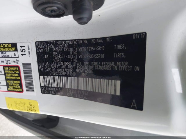 5TDDZ3DC3HS161688 Toyota Sienna Limited Premium 7 Passenger