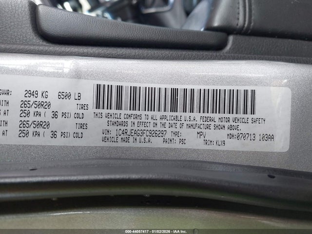 1C4RJEAG3FC926297 Jeep Grand Cherokee Altitude
