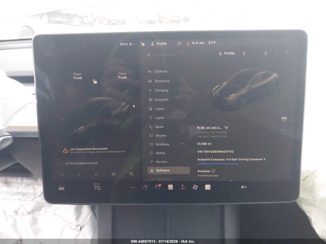 2022 TESLA MODEL Y 7SAYGDEE1NA007512 Photo 6