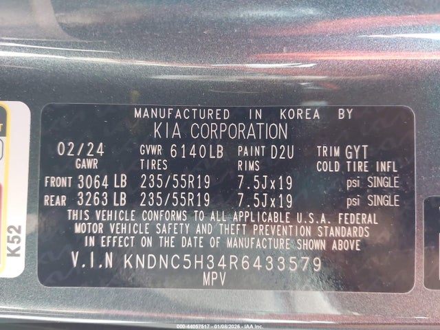 2024 KIA CARNIVAL MPV KNDNC5H34R6433579 Photo 8
