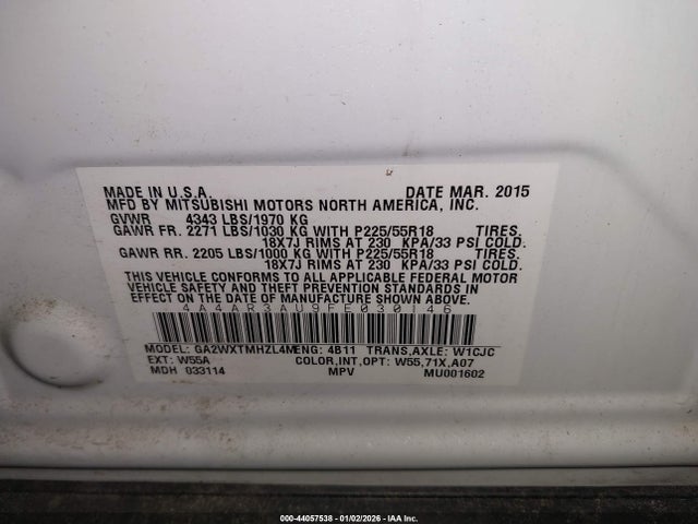 2015 MITSUBISHI OUTLANDER SPORT 4A4AR3AU9FE030146 Photo 8