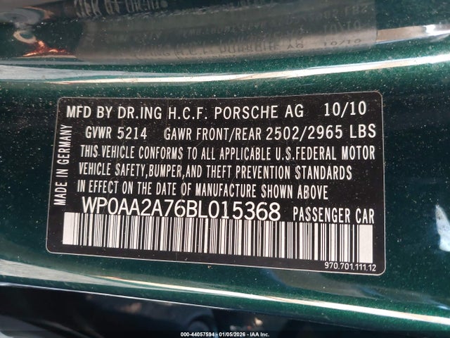 2011 PORSCHE PANAMERA WP0AA2A76BL015368 Photo 8