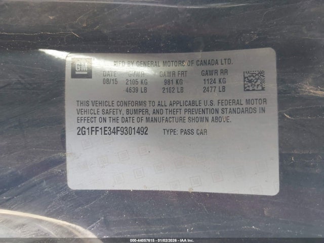 Chevrolet Camaro 2lt 2015 2G1FF1E34F9301492 Image 9