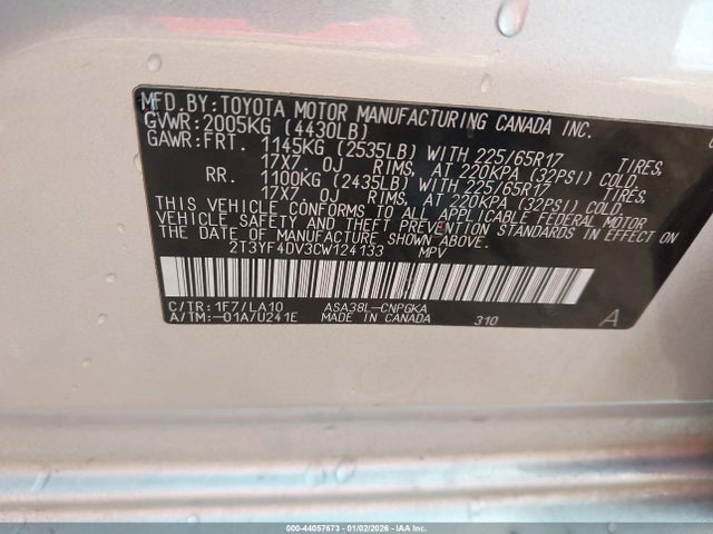 2012 TOYOTA RAV4 2T3YF4DV3CW124133 Photo 8