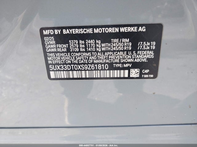 2025 BMW X4 5UX33DT0XS9Z61810 Photo 8