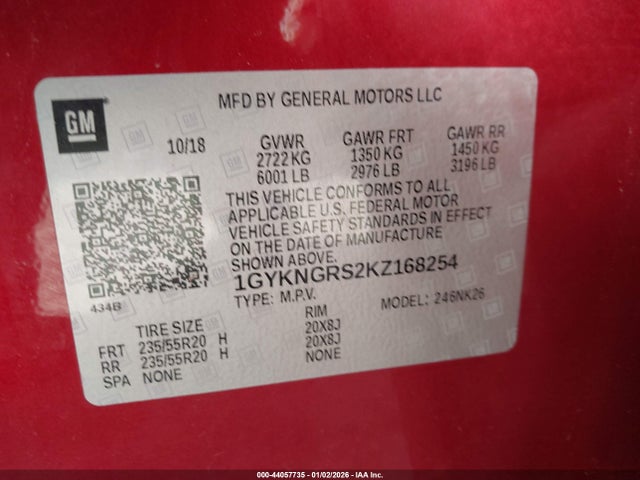 2019 CADILLAC XT5 1GYKNGRS2KZ168254 Photo 8