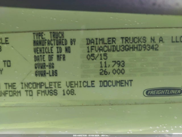 Freightliner M2 106 Medium Duty 2016 1FVACWDU3GHHD9342 Image 8