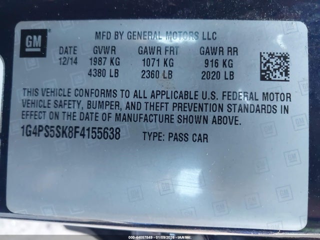 1G4PS5SK8F4155638 Buick Verano Leather Group