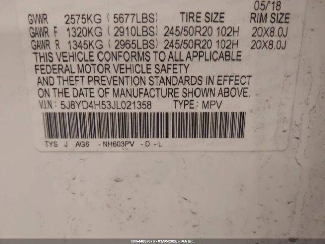 2018 ACURA MDX 5J8YD4H53JL021358 Photo 8