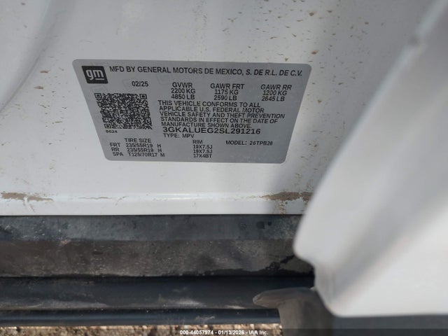 2025 Gmc Terrain Awd Elevation მანქანა იყიდება აუქციონზე, vin: 3GKALUEG2SL291216, აუქციონის ნომერი: 44057974